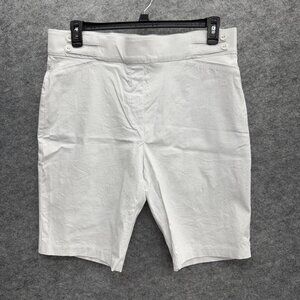 Verve Blues Women’s Activewear Golf Shorts Pockets, White, Size XL